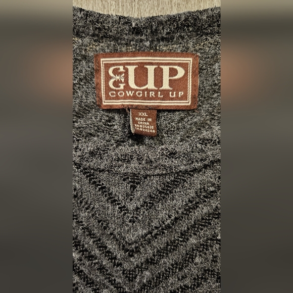 XXL Dark Gray Split Back Sweater - Picture 2 of 5